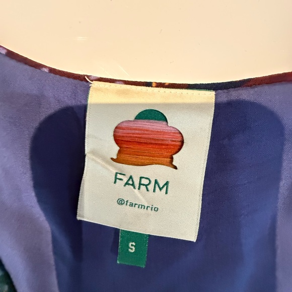 FARM Rio Blue Cool Leopard Ruffle Maxi Dress Size Small - Picture 4 of 11